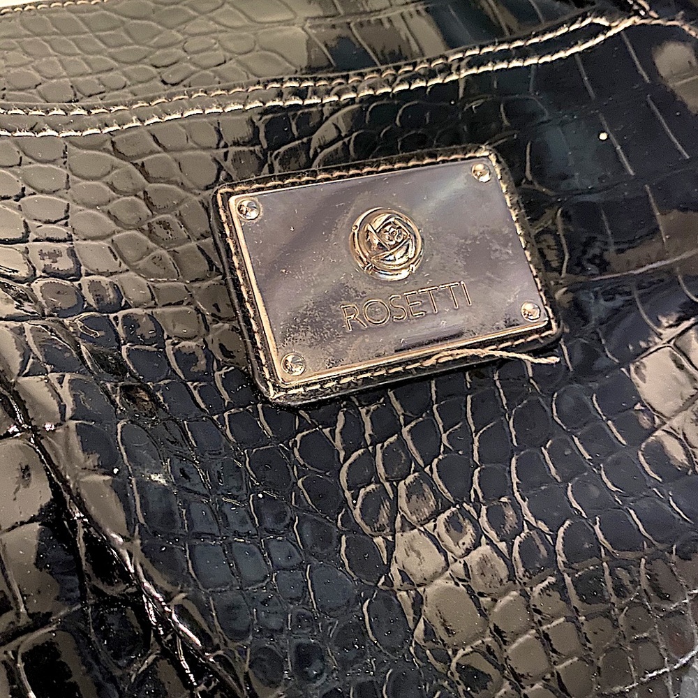 BLACK ROSSETTI LEATHER PURSE